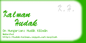 kalman hudak business card